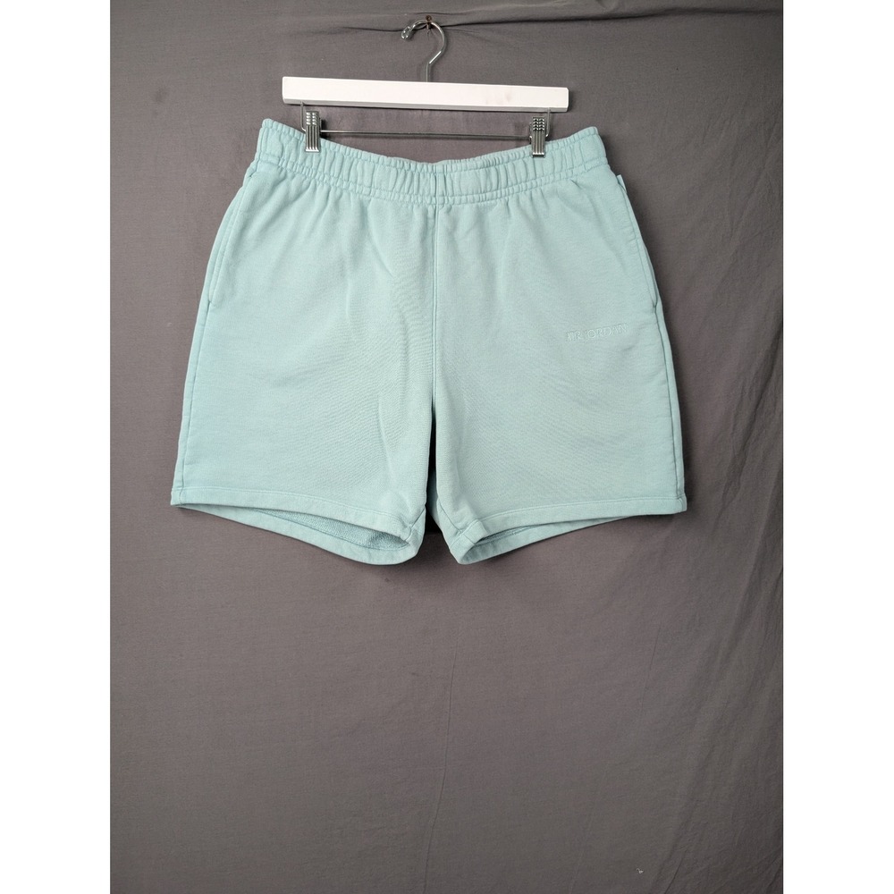 Air Jordan Wordmark Fleece Shorts Igloo Blue Mens Size XL FJ0696-340‎